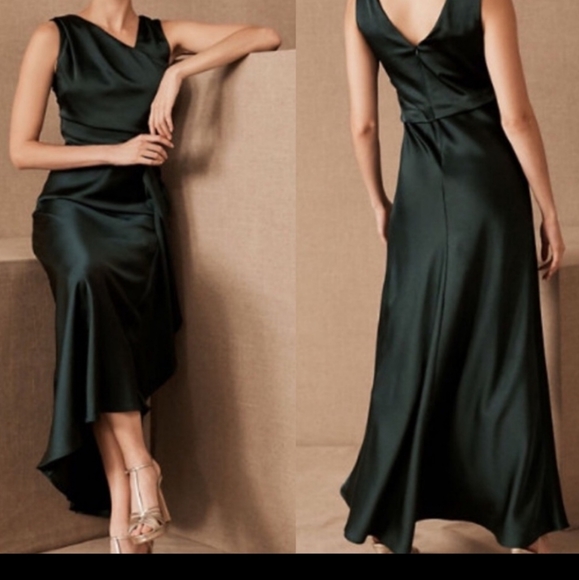 espen satin maxi dress Carolyn Espresso silk-satin maxi dress